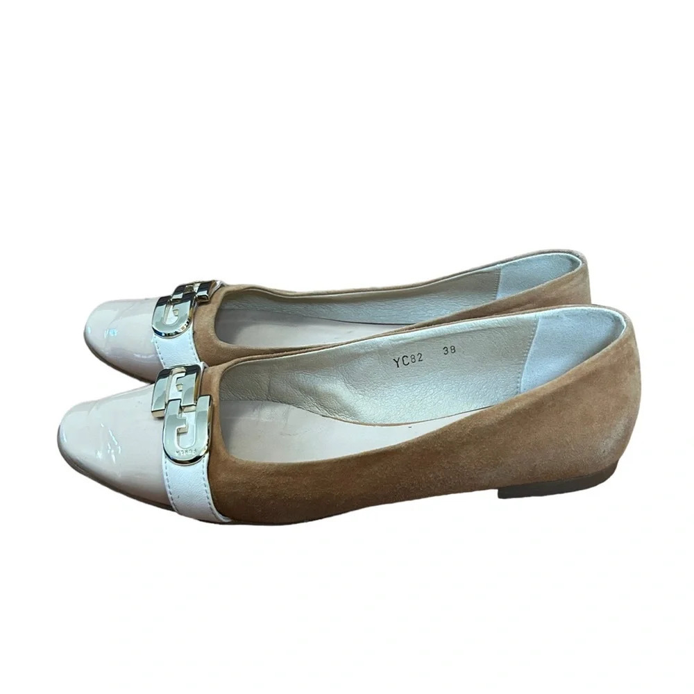 FURLA PREPPY SUEDE CHAIN FLATS
